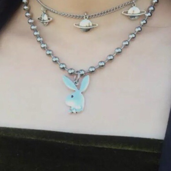 Playboy ball chain unisex necklace. - Picture 2 of 3